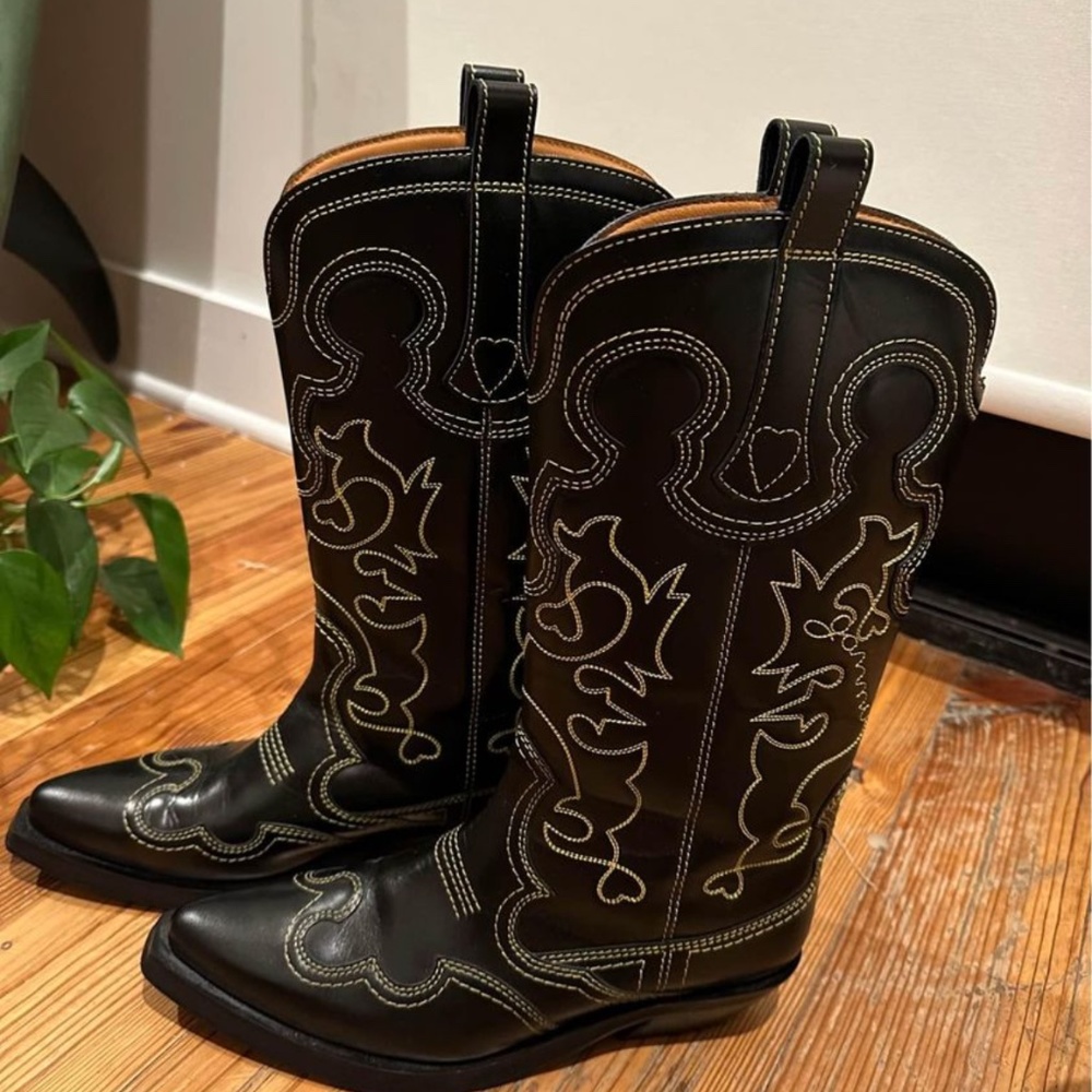 Ganni cowboy boots